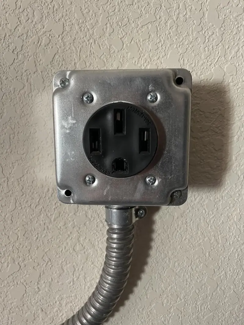 NEMA 14-50 outlet installed for Electrical Panel Upgrade in Schaumburg